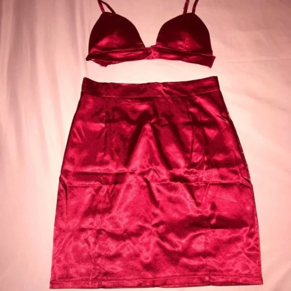 2 Piece Satin Set